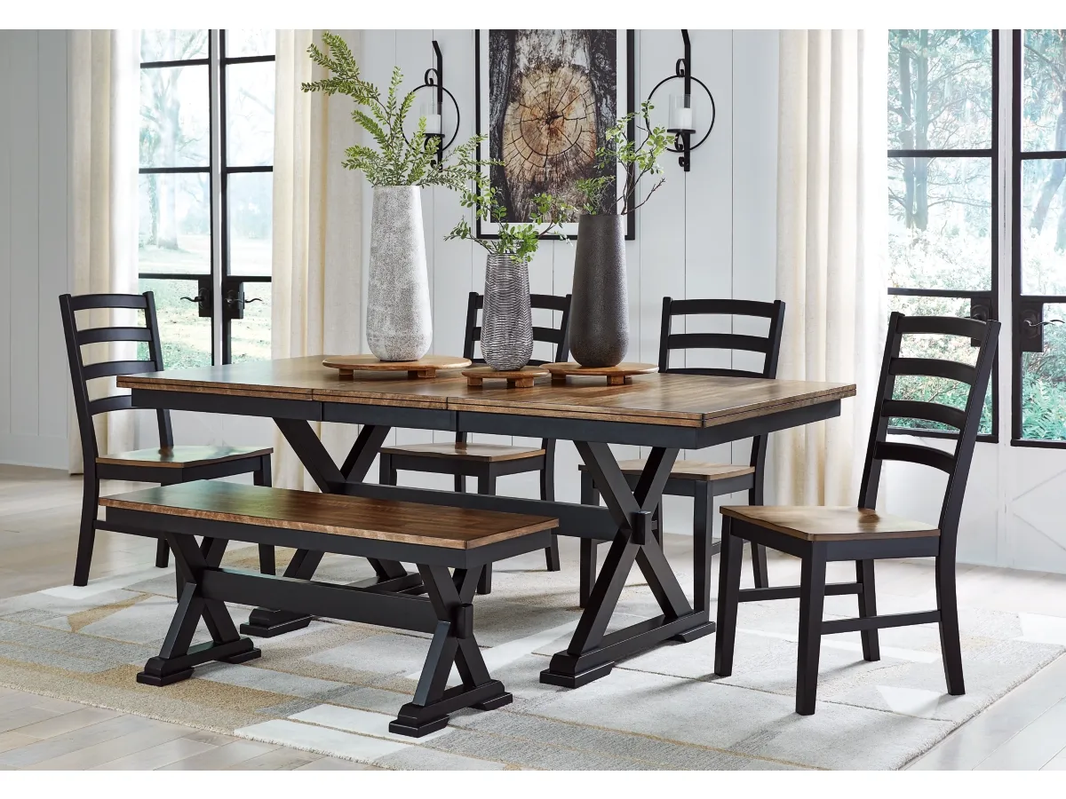 Wildenauer RECT Dining Room EXT Table W/6 CHAIRS