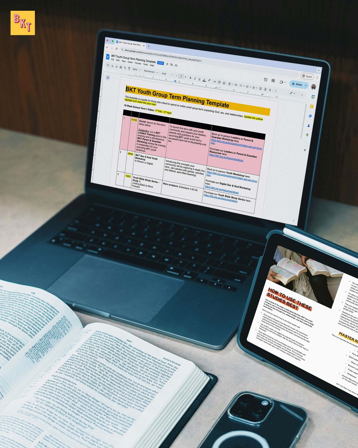 BKT Youth Group Term Planning Template