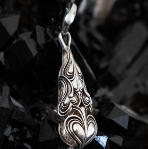 Empty Heart Bead Pendant