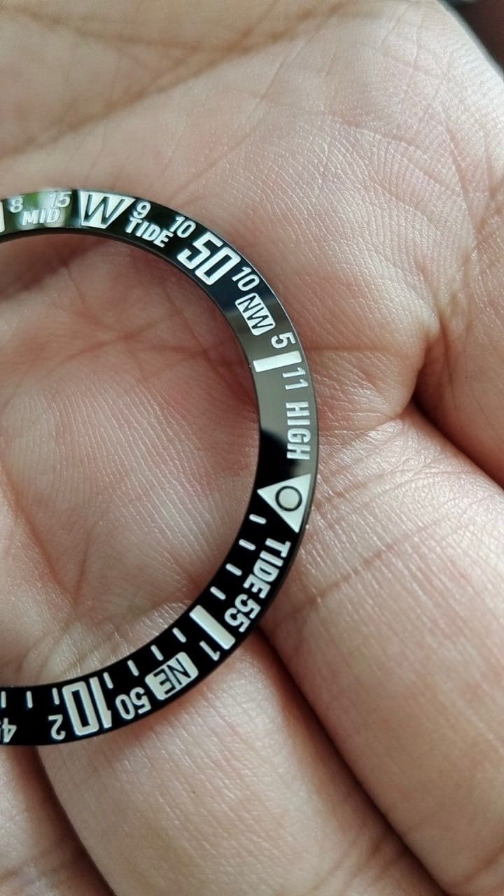Sloped Ceramic Bezel Insert for 38mm Watches (38mm OD / 30.5mm ID)