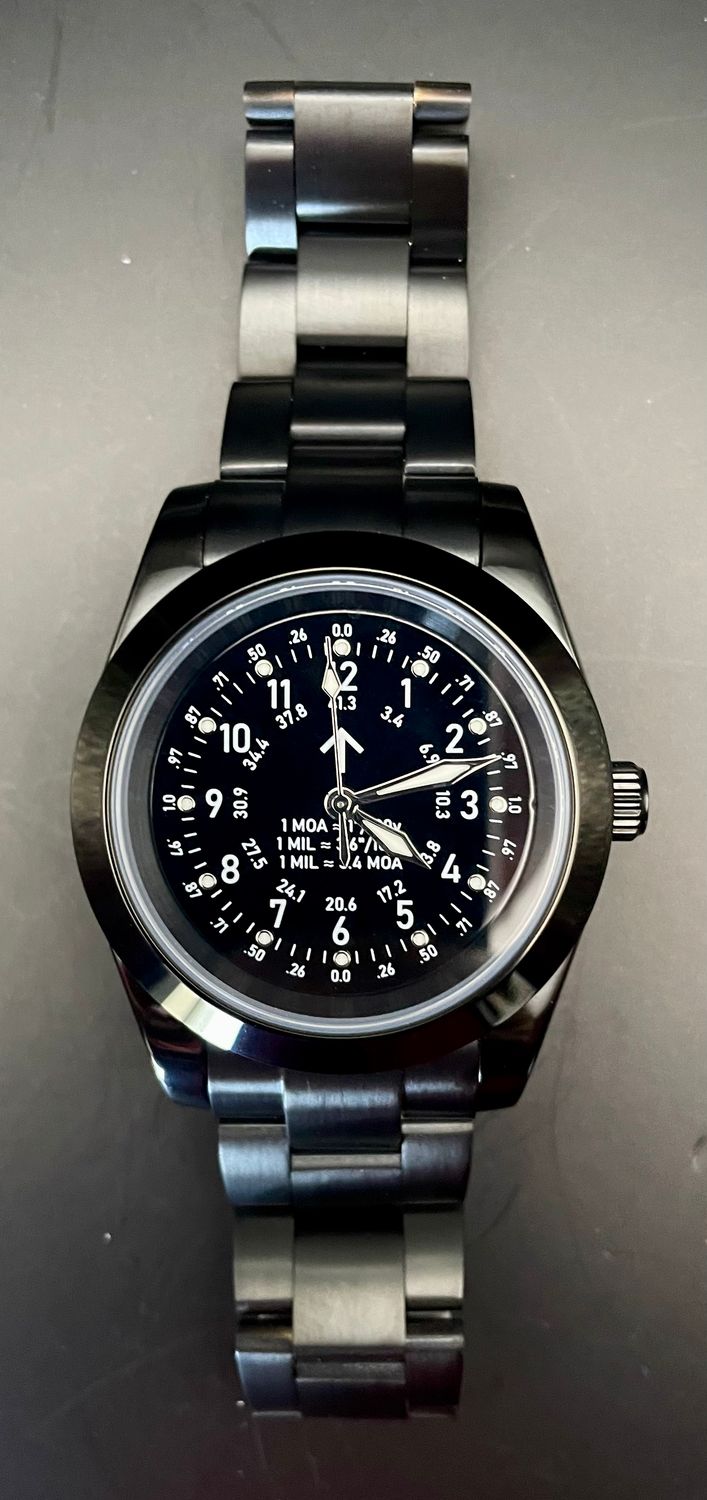 PVD Black 39mm Shooting Watch (Seiko Automatic Movement)