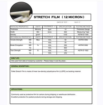 STRECH FILM  20 INCH WIDTH AT 12 MICRON