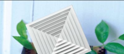 CEILING DIFFUSER B24&quot;X24&quot; - 4 WAY C/W RADIAL BLADE DAMPER