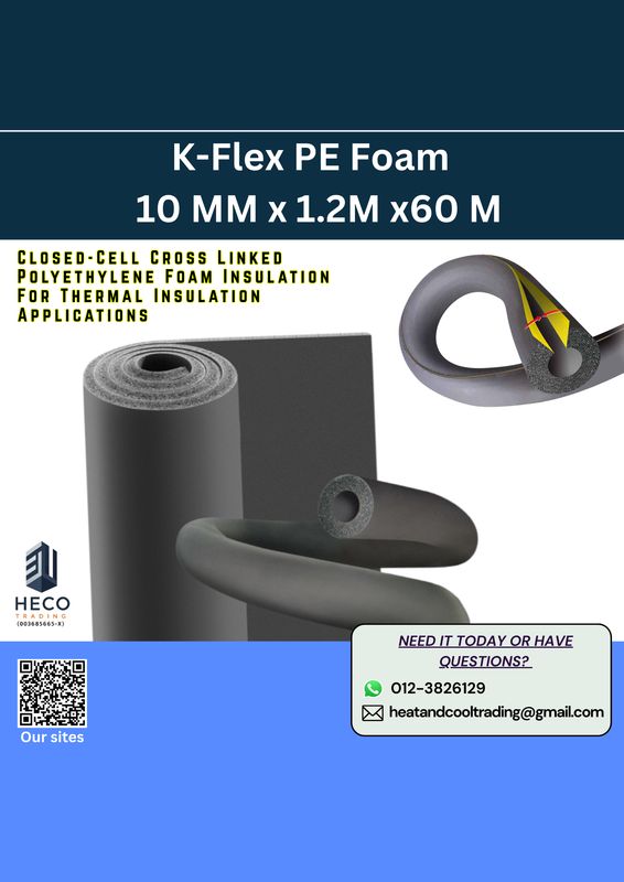 K-Flex PE Foam  10 MM x 1.2M x60 M