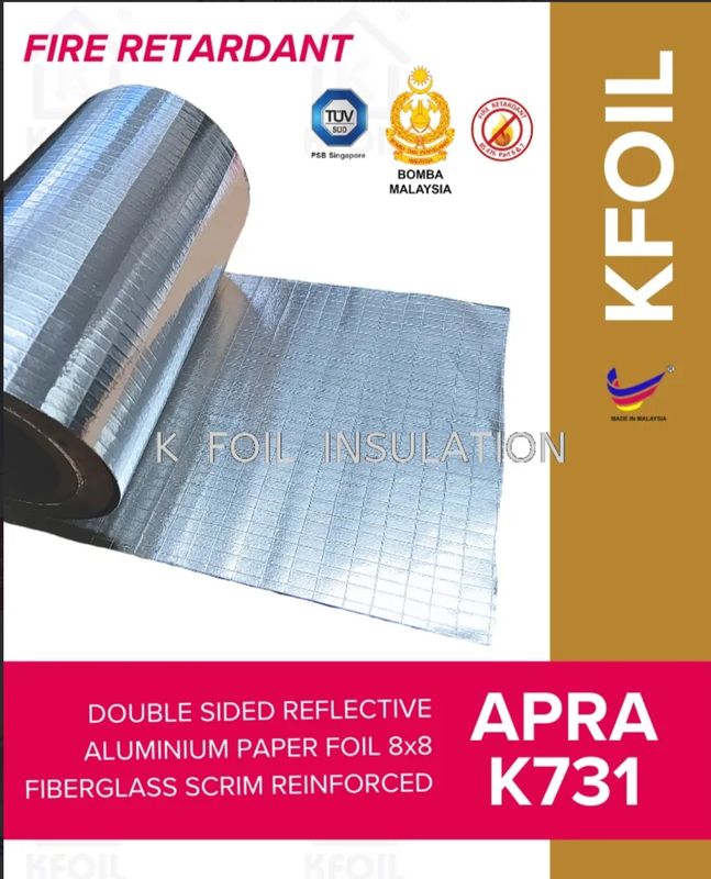 K FOIL - K 731  ALUMINIUM FOIL 1.25M X45 M PER ROLL