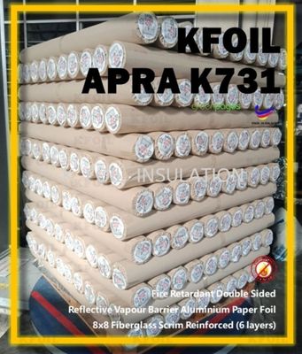 K FOIL - K 731  ALUMINIUM FOIL 1.25M X45 M PER ROLL