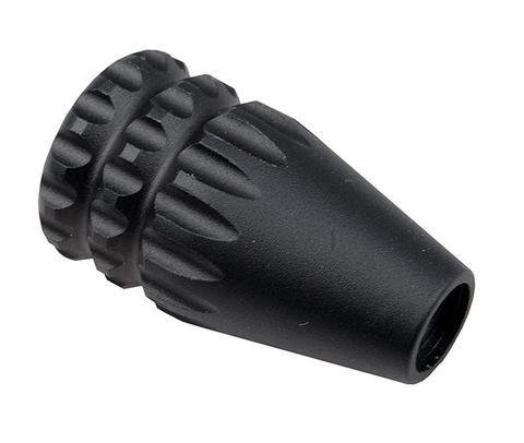 Fluted Bolt Knob-Black