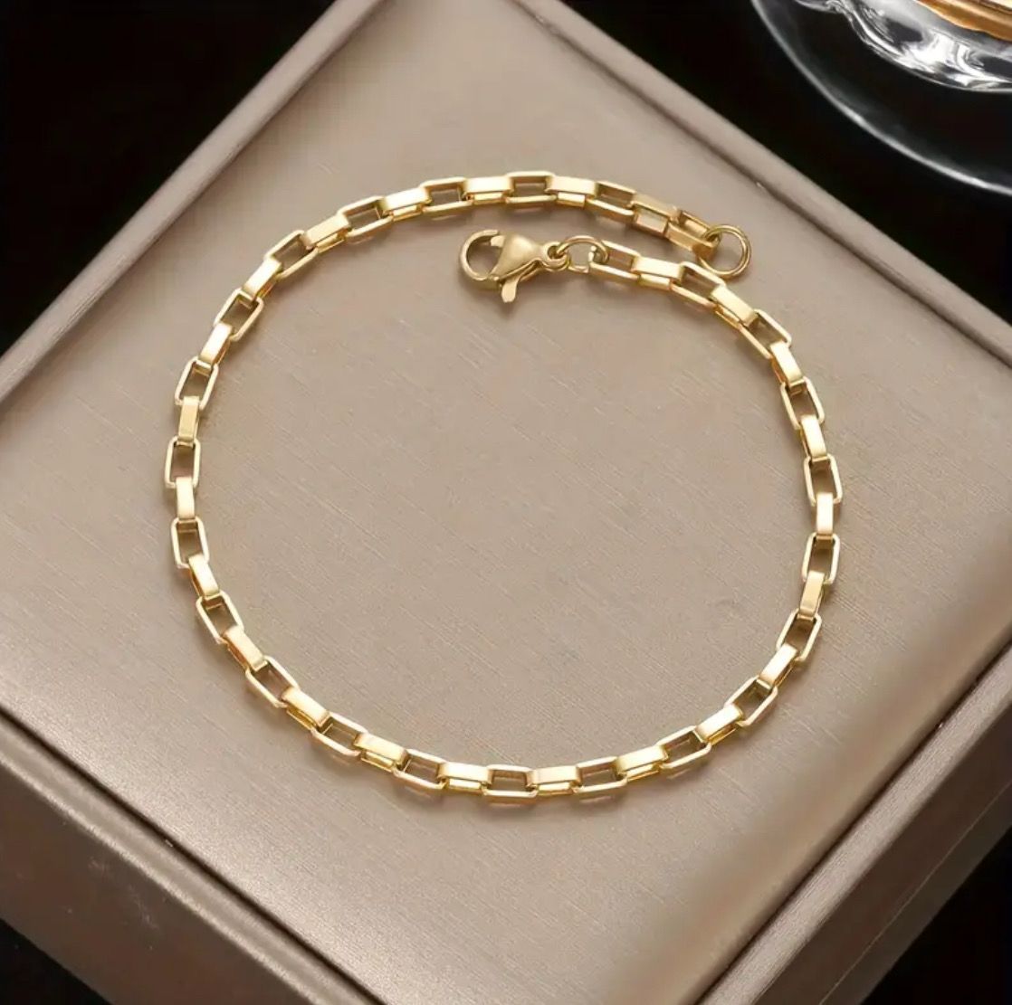 Aurum Link Bracelet – 18K Gold-Plated 925 Silver