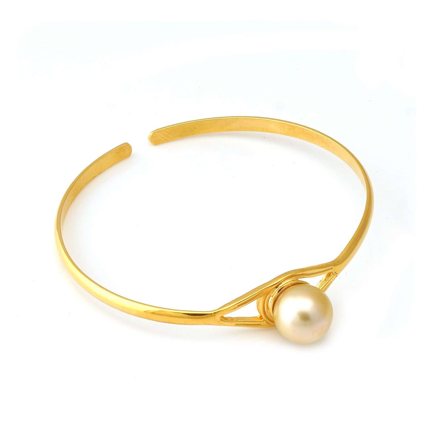 South Sea Golden Pearl Adjustable Corner Cut Bracelet