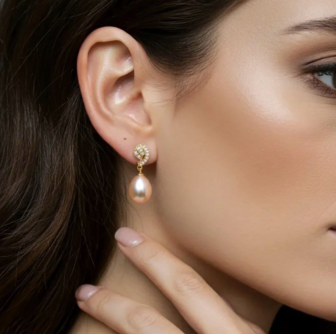 South Sea Golden Pearls Tear Drop Tokyo Earrings