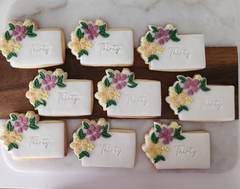 Fruit and florals custom cookie