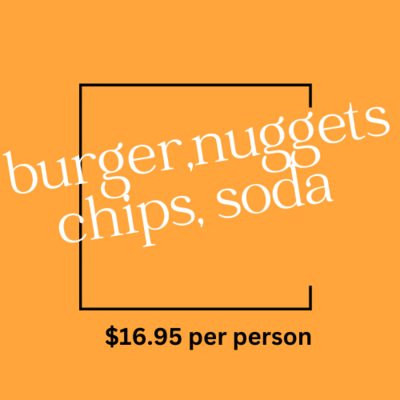 Hamburger &amp; Nugget Catering-No Fruit