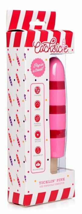 Fizzin 10X Popsicle Silicone Rechargeable Vibrator
