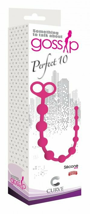 Perfect 10 Silicone Anal Beads - Pink