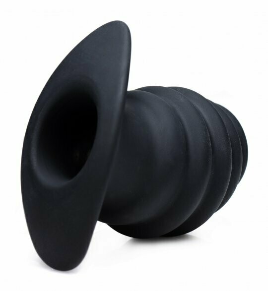 Hive Ass Tunnel Silicone Ribbed Hollow Anal Plug - Small