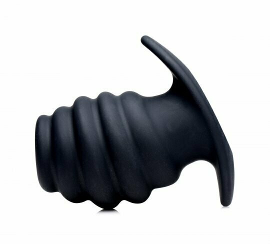 Hive Ass Tunnel Silicone Ribbed Hollow Anal Plug - Small