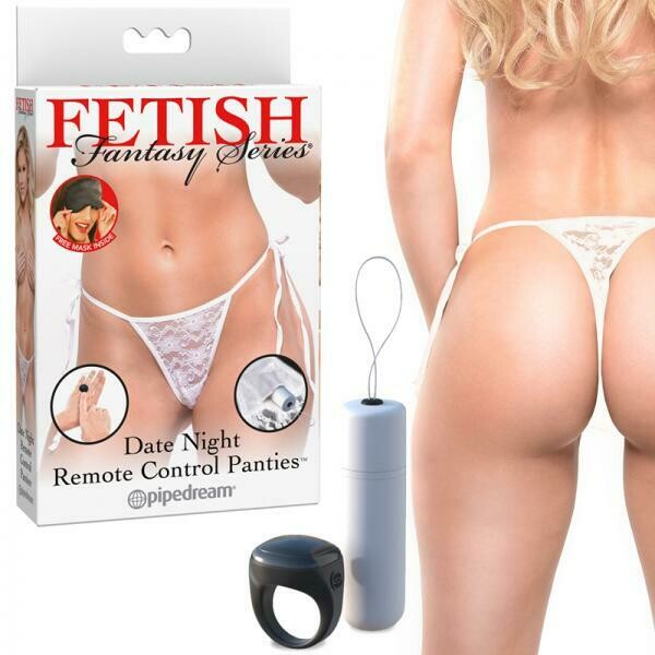 FF Date Night Remote Control Panties White