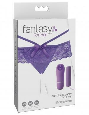 Fantasy For Her Crotchless Panty Thrill-Her O/S Purple