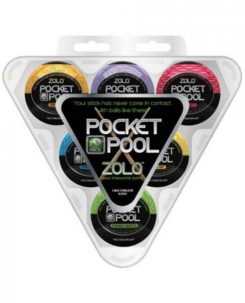 Zolo Pocket Pool 6 Pack Assorted Pleasure Cup-Stimulating Sleeves