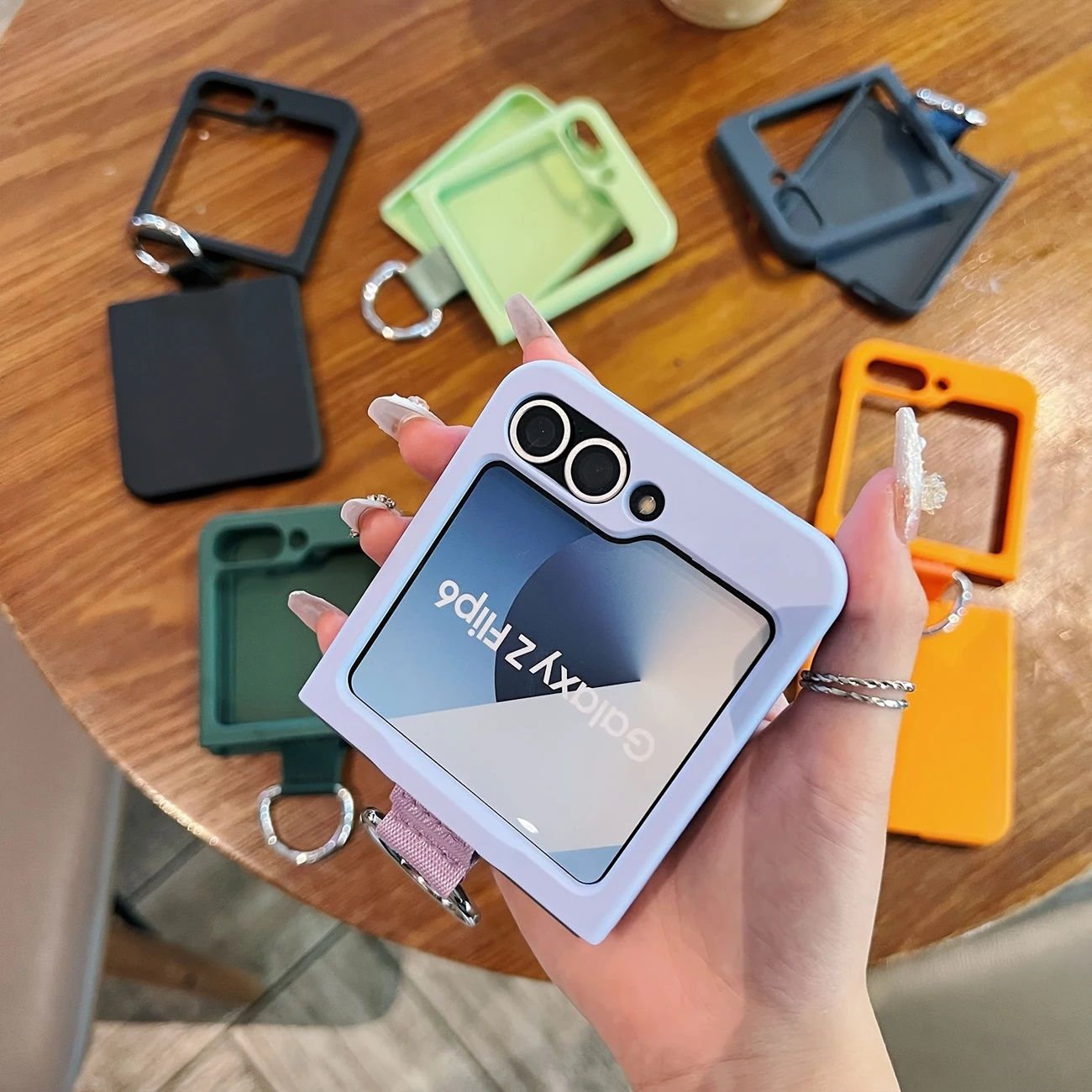 Color Ring Case for Samsung Flip Phones