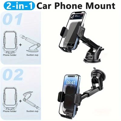Extendable 360 Swivel Car Mount Phone Holder [Suction Base]