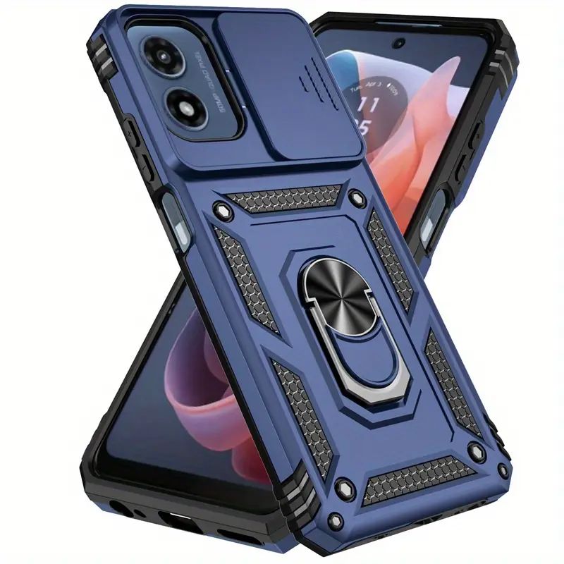 Ring Case with Window Slide for Moto Phones