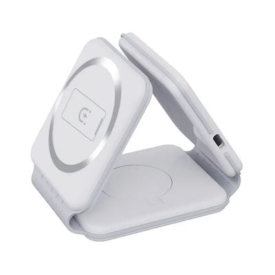 3 in 1 WIreless Charging Station Fold to Stand or Open Flat
