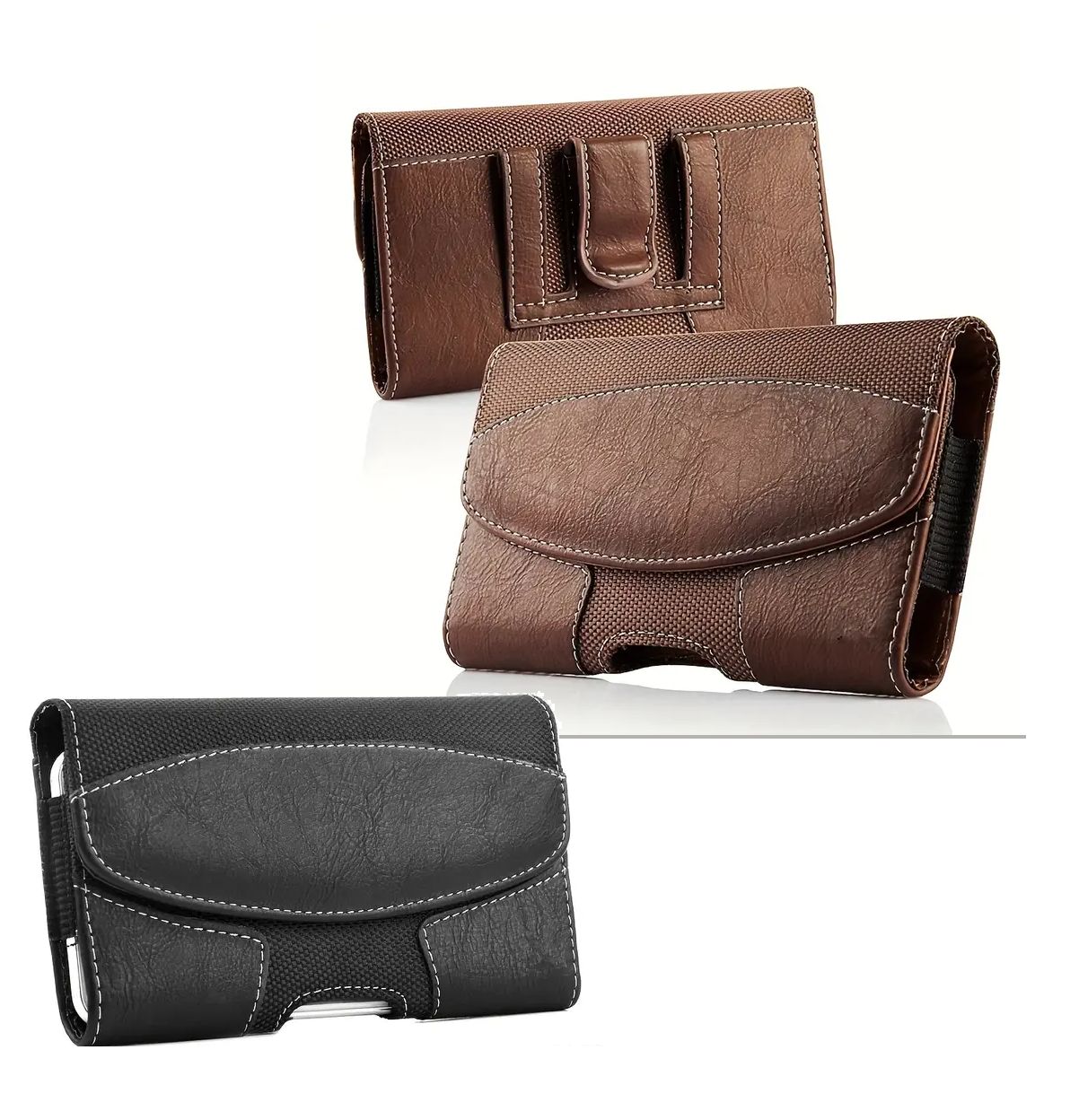 PU Synthetic Leather Holster Cell Phone Belt Loop / Clip Waist Pouch Black or Brown PU Synthetic Leather Holster Cell Phone Belt Loop / Clip Waist Pouch Black or Brown