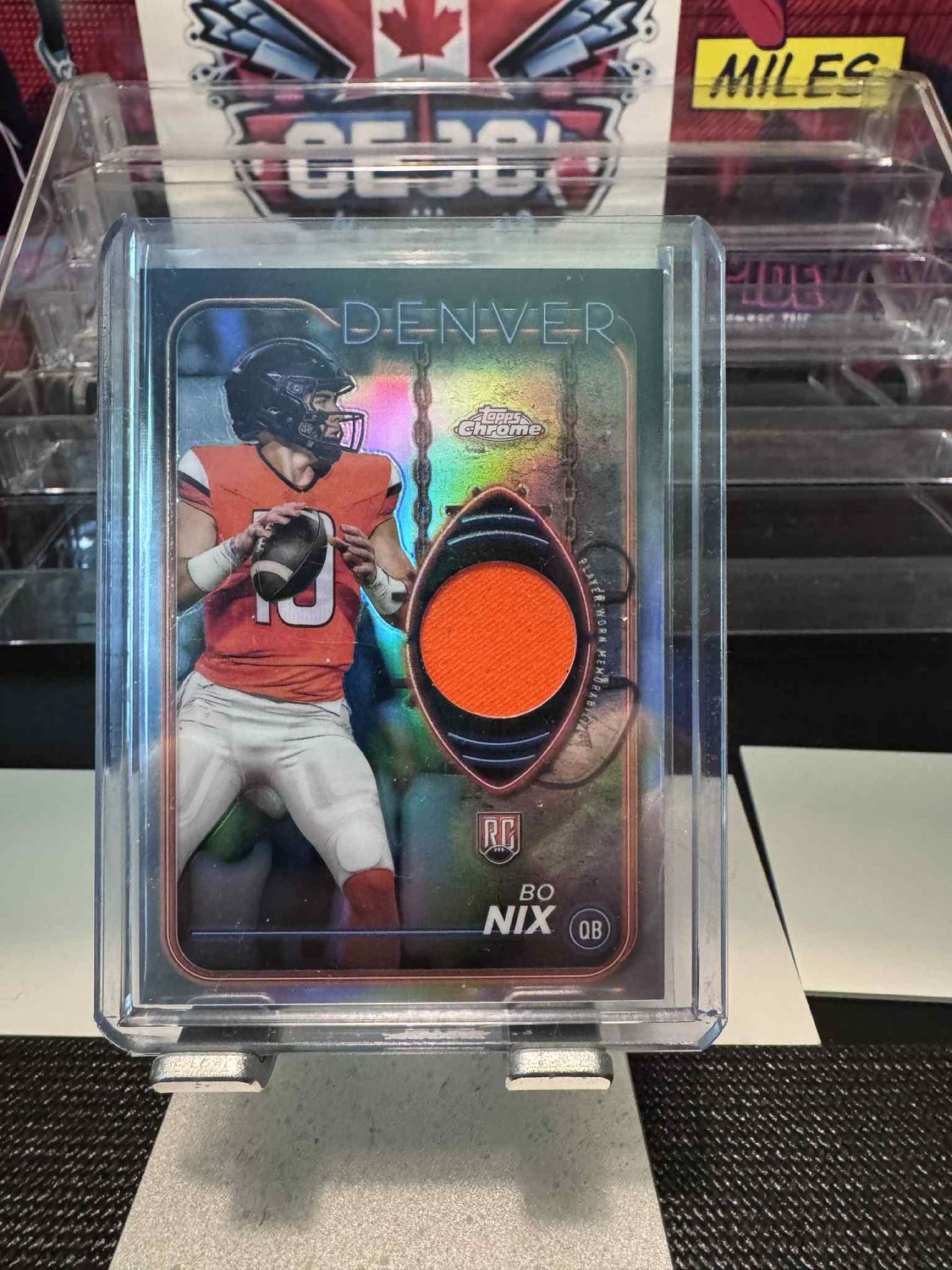 2024 Topps Chrome Bo Nix Relic (Player Worn) #CRR-BN