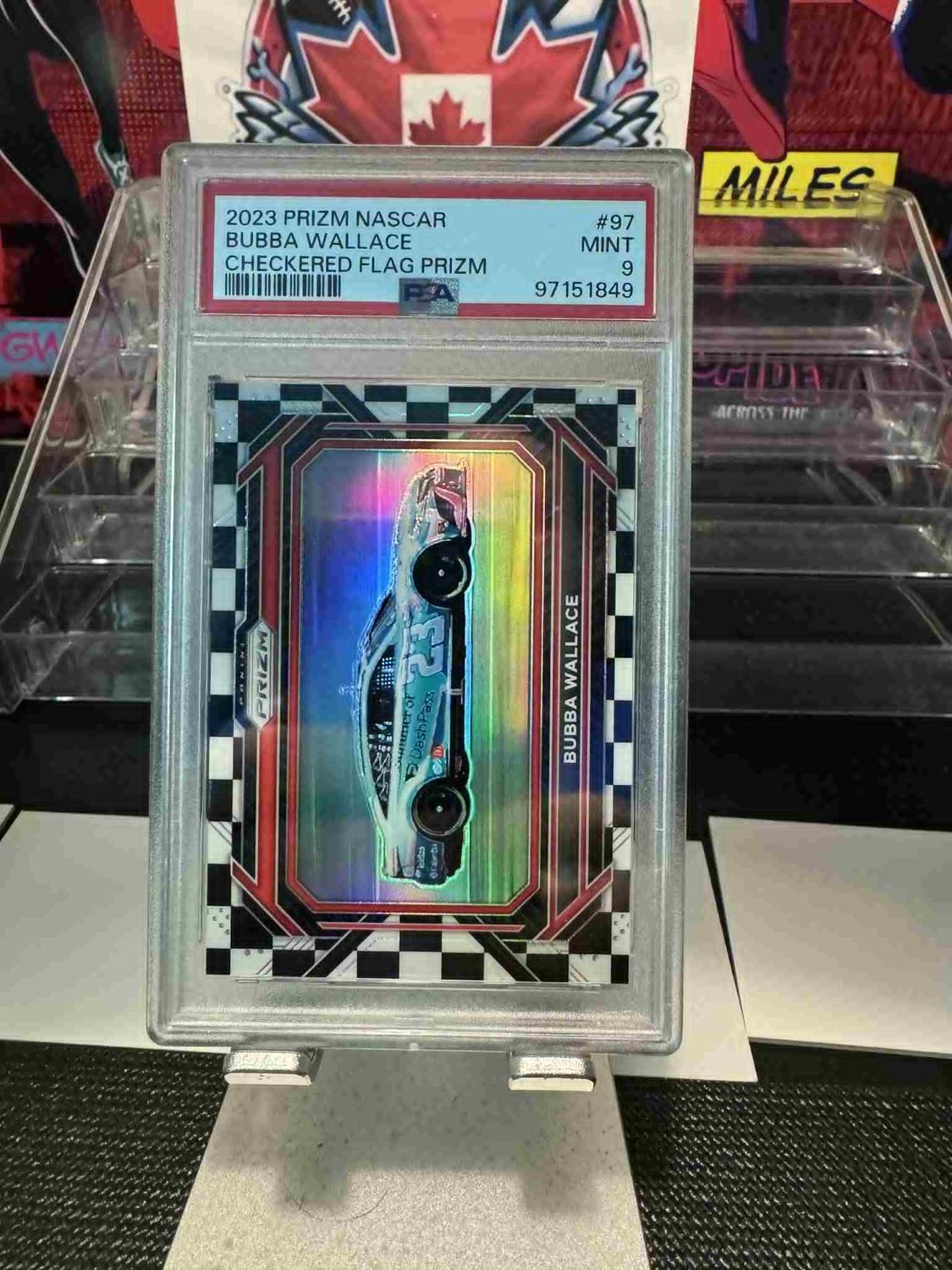 2023 Nascar prizm Bubba Wallace Checkered Flag #97 PSA 9 (Pop 1)
