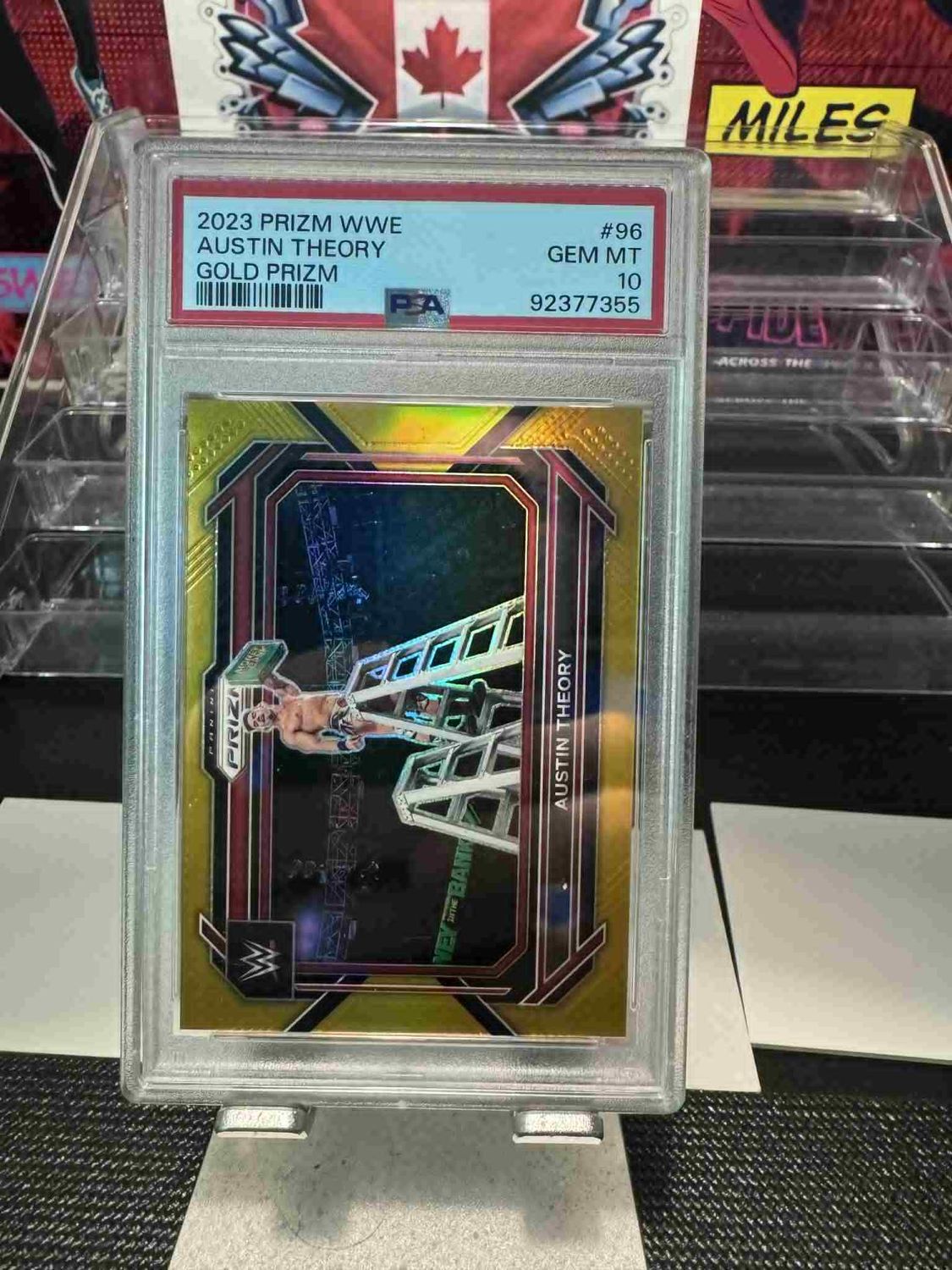 2023 WWE Prizm Austin Theory Gold Prizm /10 #96 PSA 10 (Pop 1)