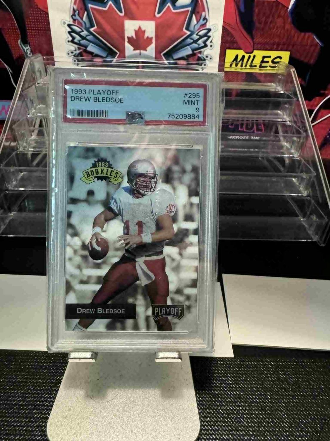 1993 Playoff Drew Bledsoe RC #295 PSA 9