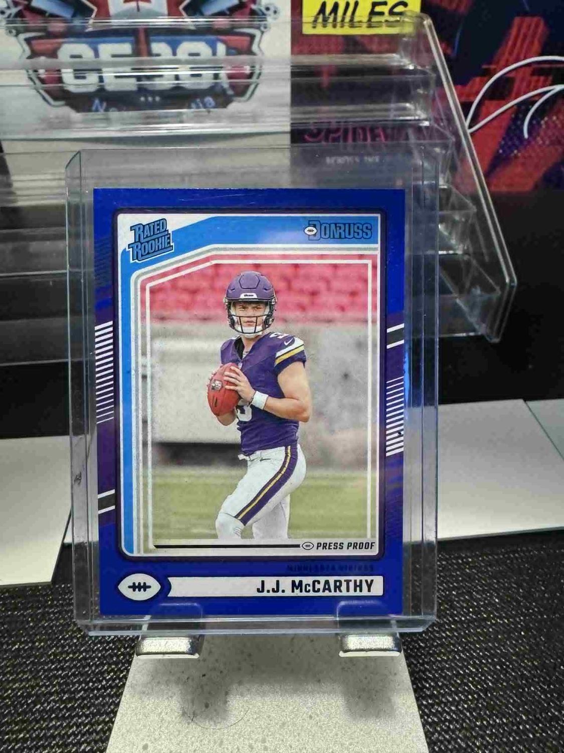 2024 Donruss JJ McCarthy Rated Rookie Blue #303