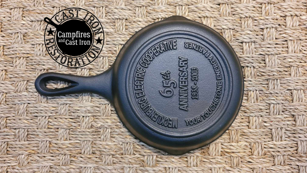 Mecklenburg Electric Cooperative 65th Anniversary #3 Lodge Advertising Skillet