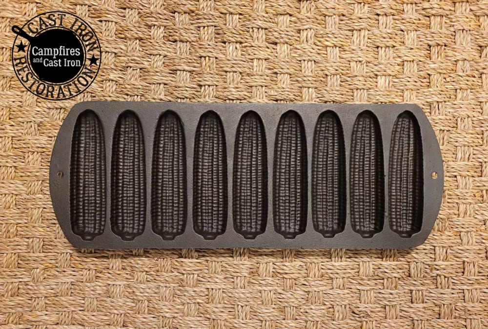 Unmarked Vintage Lodge 9-Ear Cast Iron Corn Stick Pan (1980s)