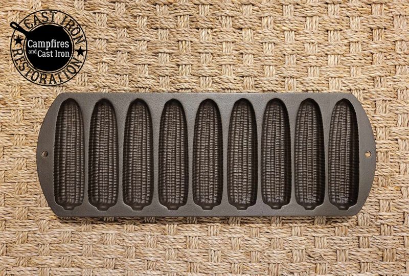 Vintage Lodge 9-Ear Cast Iron Corn Stick Pan (1980s)