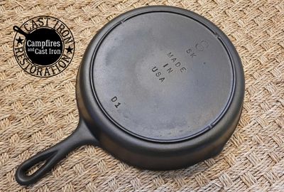 3-Notch Lodge #8 "Made In USA" Cast Iron Skillet