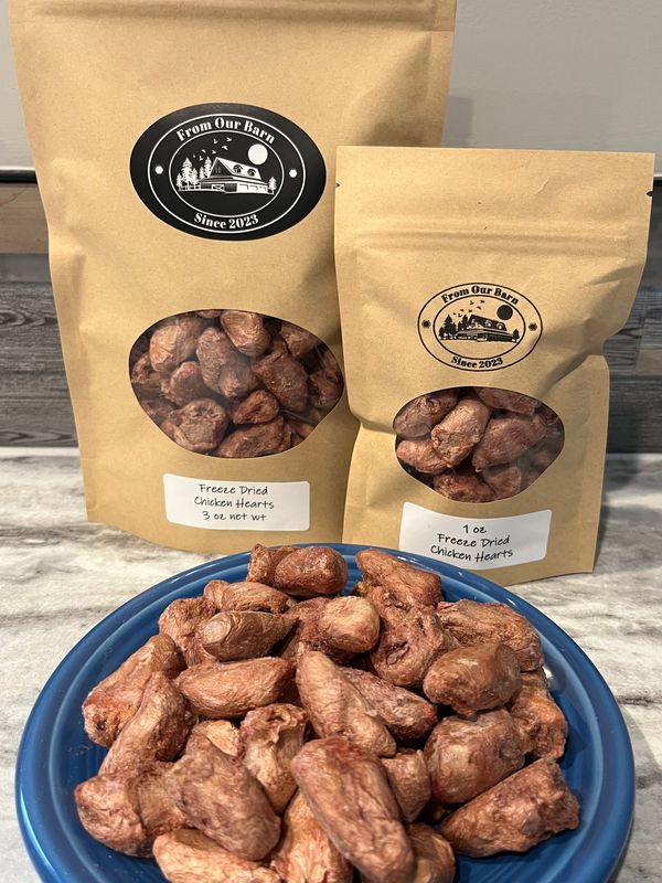Freeze Dried Chicken Hearts