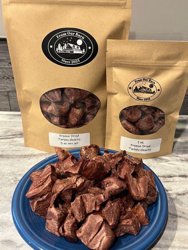 Freeze Dried Turkey Hearts