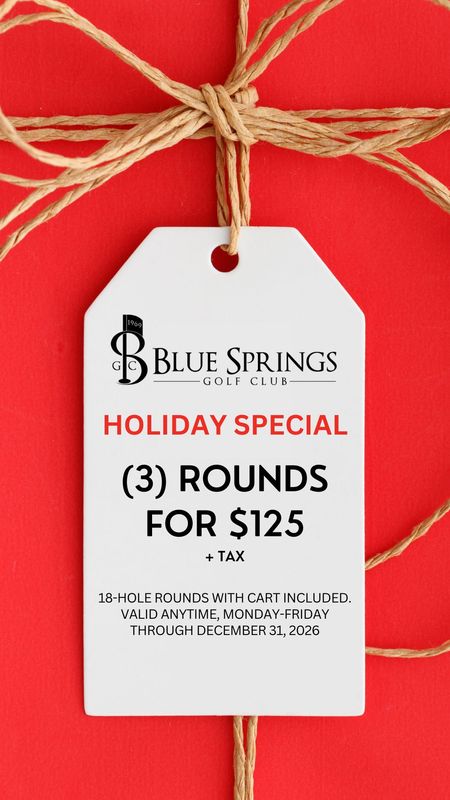 3-Round Package w/Cart | Blue Springs (Holiday Special)