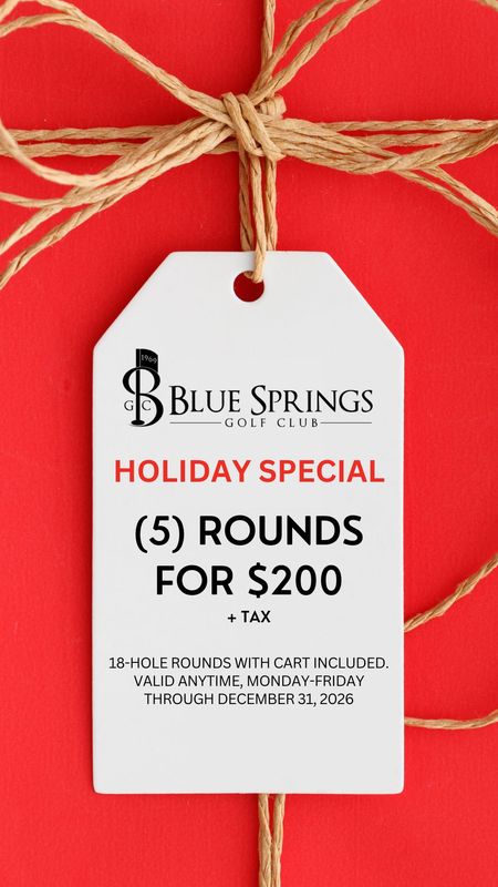5-Round Package w/Cart | Blue Springs (Holiday Special)