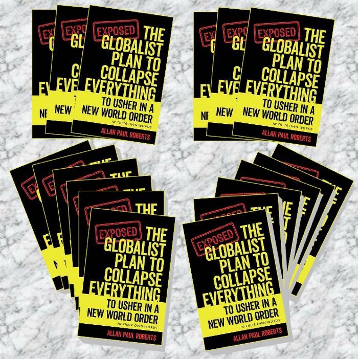 18 signed copies of the Globalist Plan to Collapse Everything by Allan Paul Roberts