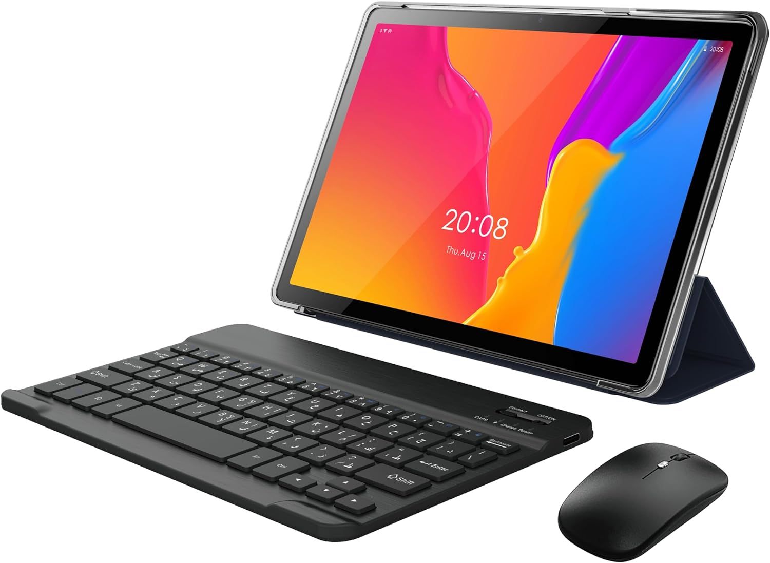 Oteeto TAB 10 Pro 10.1&quot; Android 13 Tablet – 8GB RAM, 512GB ROM, 5G SIM &amp; WiFi, 8000mAh, 13MP Rear + 8MP Front Camera, Keyboard, Mouse, Stylus, Flip Cover