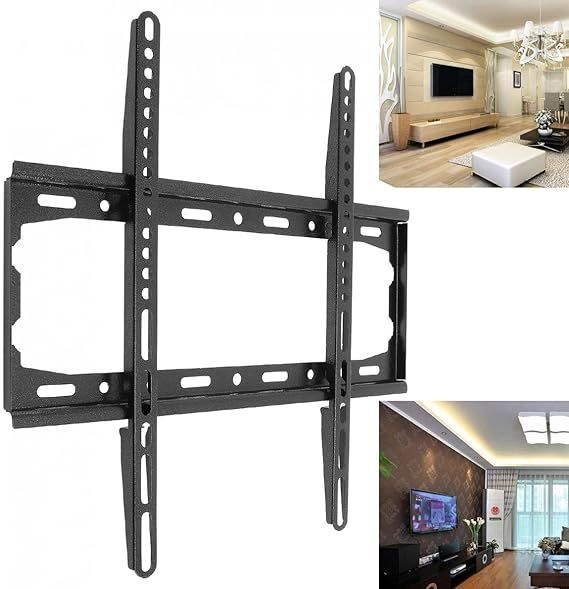 Homey Tech IBX-65F Universal TV Wall Mount | 40" - 80" | LCD, OLED, QLED, LED, Plasma, Curved &amp; Flat Screen TVs | Black