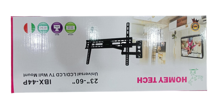 "IBX-44P Universal TV Wall Mount – 120° Swivel, Low Profile, Fits 23-60 Inch TVs (Max 40kg, VESA 400x400)"