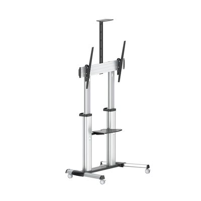 Aluminum Height Adjustable TV Floor Stand With Wheels SH-666TW