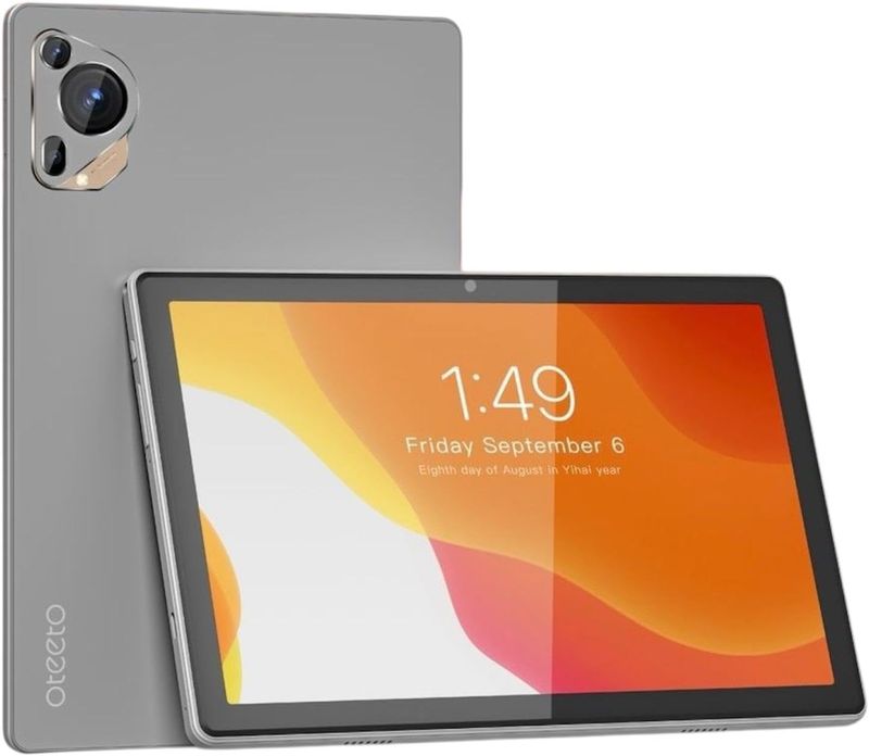 OTEETO TAB 18 Android 14 Tablet – 10.1” Display, 8GB RAM, 512GB ROM, 4G LTE, Octa-Core, 8000mAh, Dual Camera, Keyboard &amp; Stylus