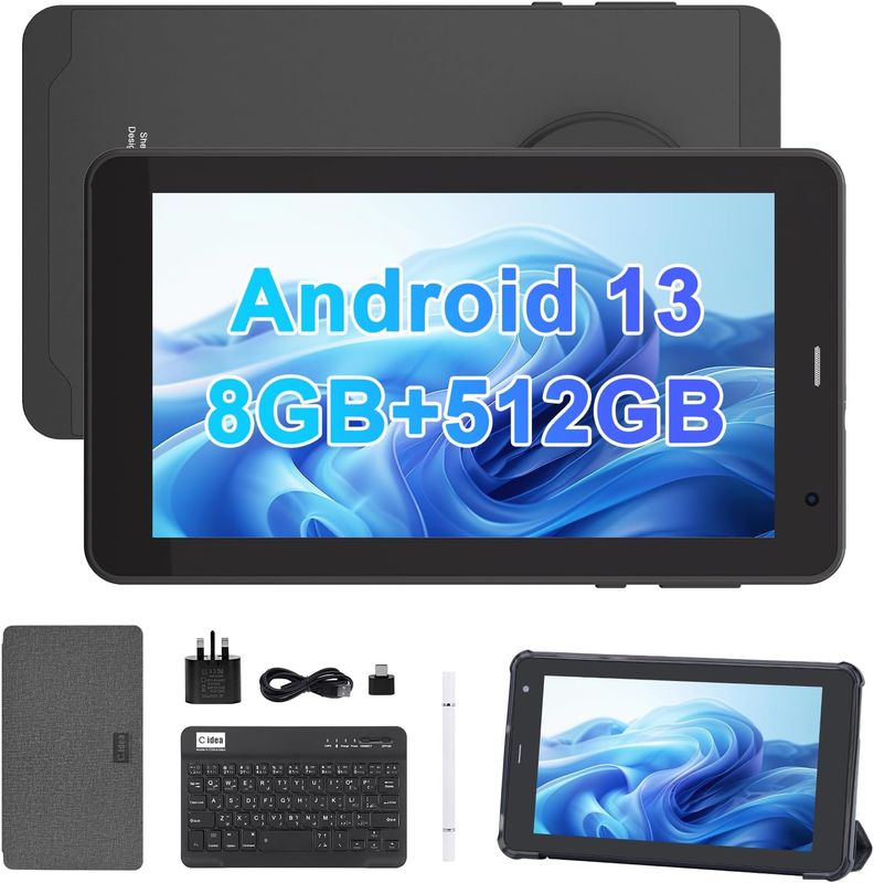 📱 C Idea 7” Android 13 Tablet | 8GB + 512GB | SIM + WiFi | Stylus &amp; Case Included | CM518 Pro
