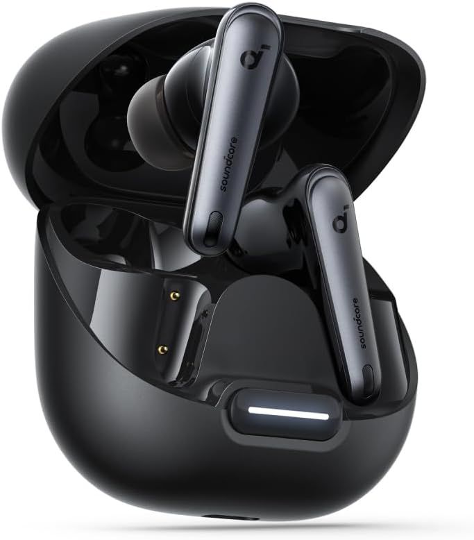 Anker Soundcore Liberty 4 NC True Wireless Earbuds, Adaptive ANC, 45H Playtime, LDAC, Bluetooth 5.3 – Black (A3947H11)