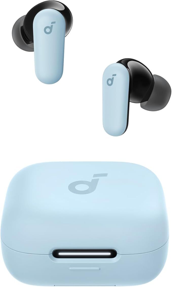 Comfort + Tech Emphasis Soundcore P30i Blue (A3959Z31) – Comfortable True Wireless Earbuds with Adaptive ANC, 10 mm BassUp, 45 Hr Battery, Case Doubles as Phone Stand, Bluetooth 5.4, IP54